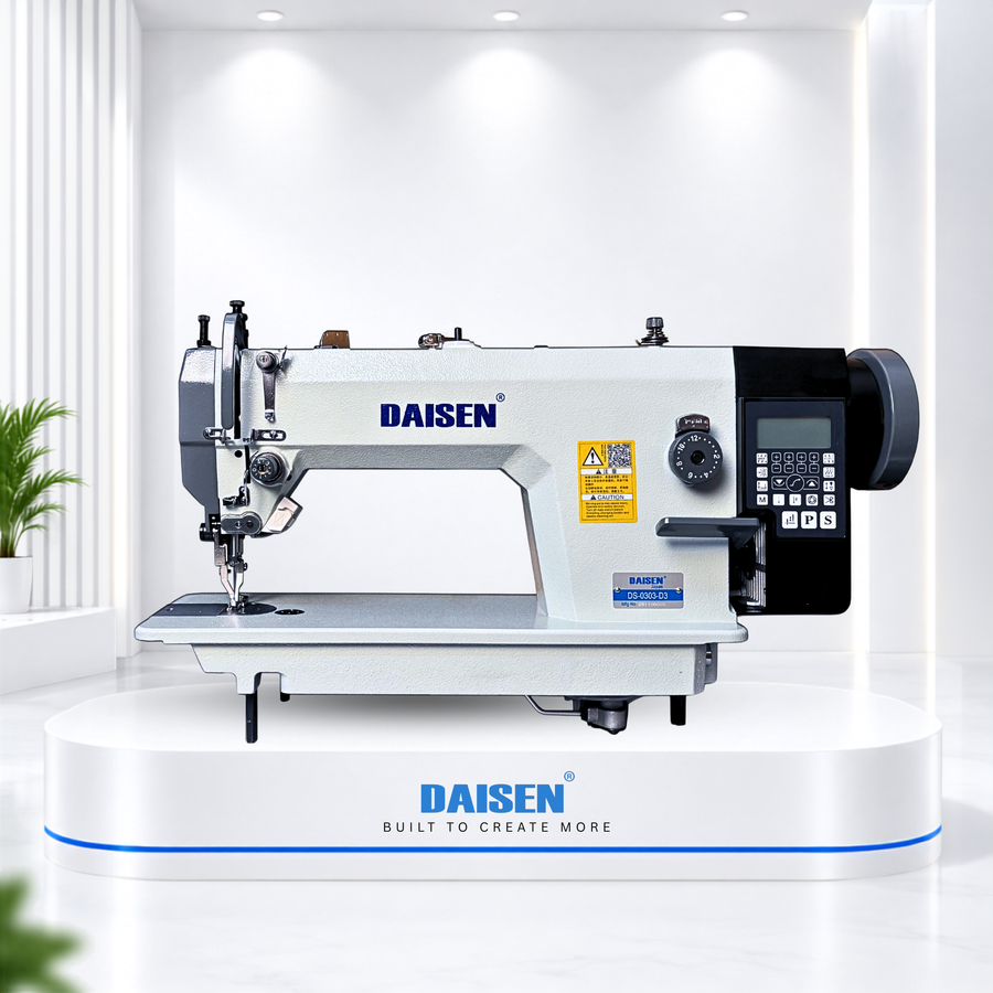 TOP AND BOTTOM FEED LOCKSTITCH MACHINE WITH THREAD TRIMMING AND BACK TACKING FUNCTION